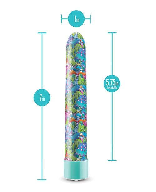 Blush Limited Addiction Utopia 7" Rechargeable Vibe - Aqua for sale