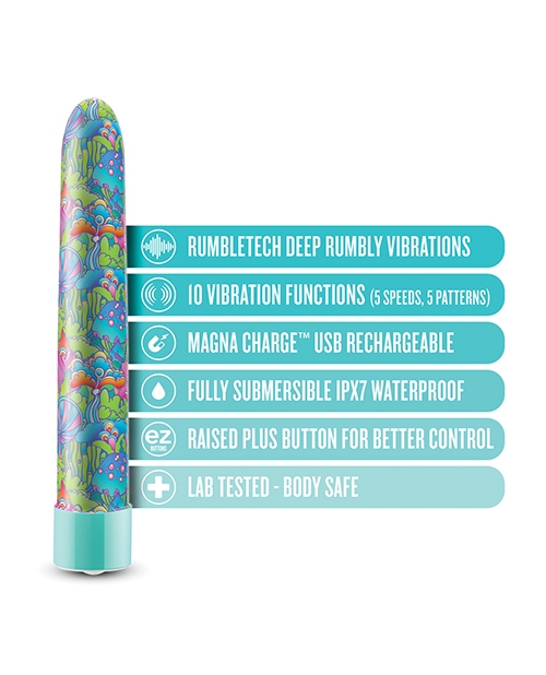 Shop Blush Limited Addiction Utopia 7" Rechargeable Vibe - Aqua