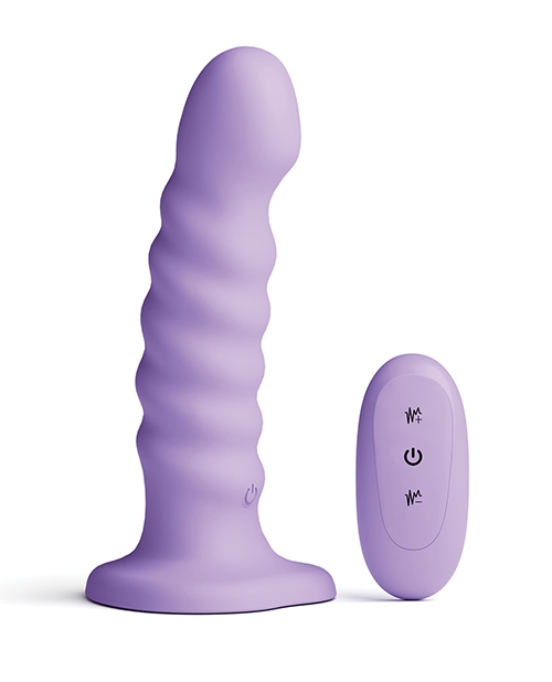 Shop Colours Colours - Ribbed - 6" Vibrating Dildo - Purple