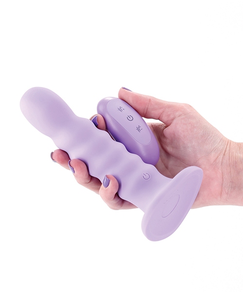 Buy Colours - Ribbed - 6" Vibrating Dildo - Purple at HerVibrators.com