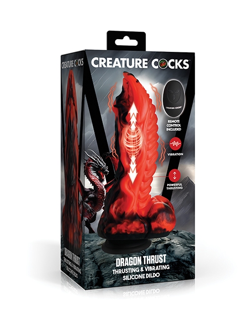 Buy Creature Cocks Dragon Thrust Thrusting & Vibrating Silicone Dildo online