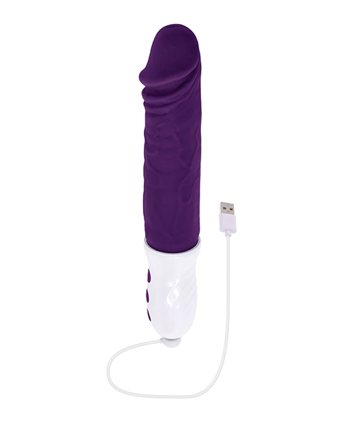 Shop Evolved Plum Thrust Realistic Shaft Vibrator - Purple