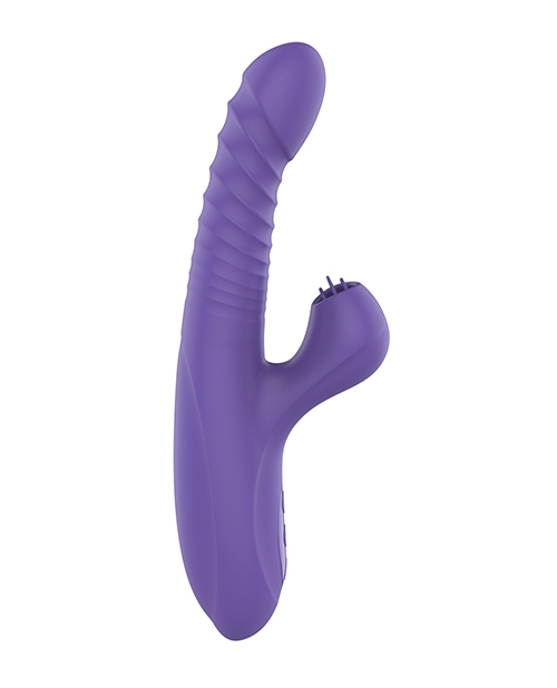 Shop Noire Collection Omega Multi Function Warming Head Rabbit Vibe - Purple