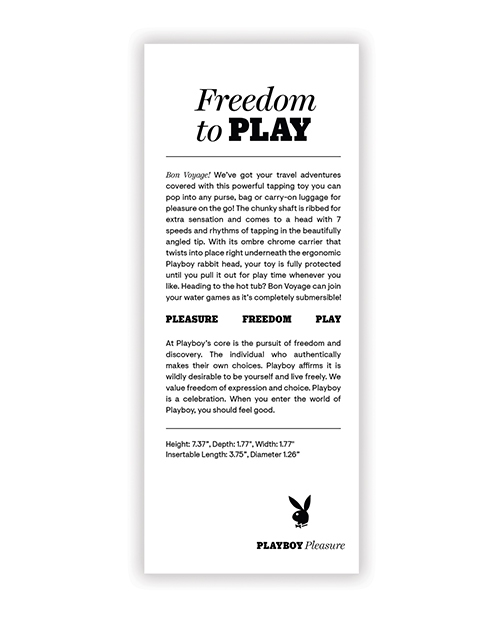 Buy Playboy Pleasure Bon Voyage - Black