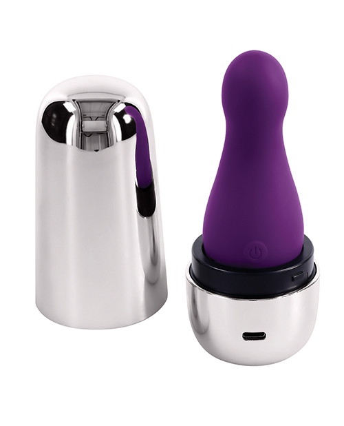 Playboy Pleasure The Jet Set Vibrator - Acai/Silver for sale
