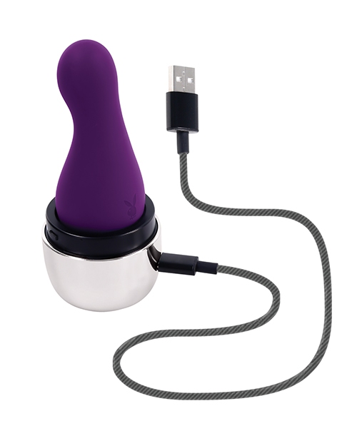 Shop Playboy Pleasure The Jet Set Vibrator - Acai/Silver