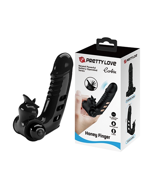 Shop Pretty Love Corbin Honey Finger Vibrator - Black online