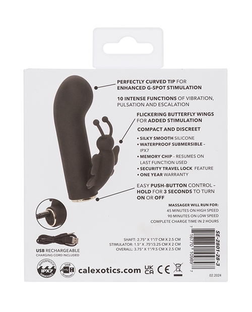 Buy Raven Butterfly G-Spot Vibrator - Black