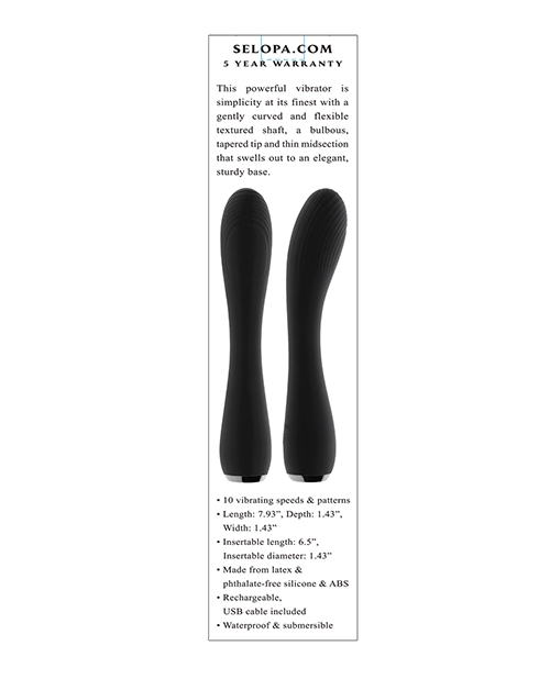 Buy Selopa Midnight Magic Flexible Vibrator - Black