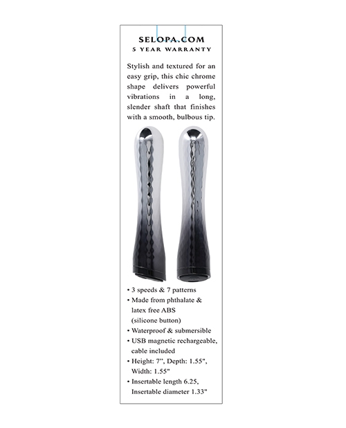 Buy Selopa Siverado Bullet Vibrator - Grey/Black