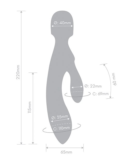 Buy Together Tri Delight Dual-Ended Triple Stim Wand & Rabbit Vibrator