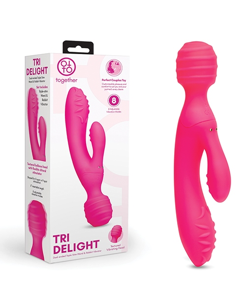 Order Together Tri Delight Dual-Ended Triple Stim Wand & Rabbit Vibrator