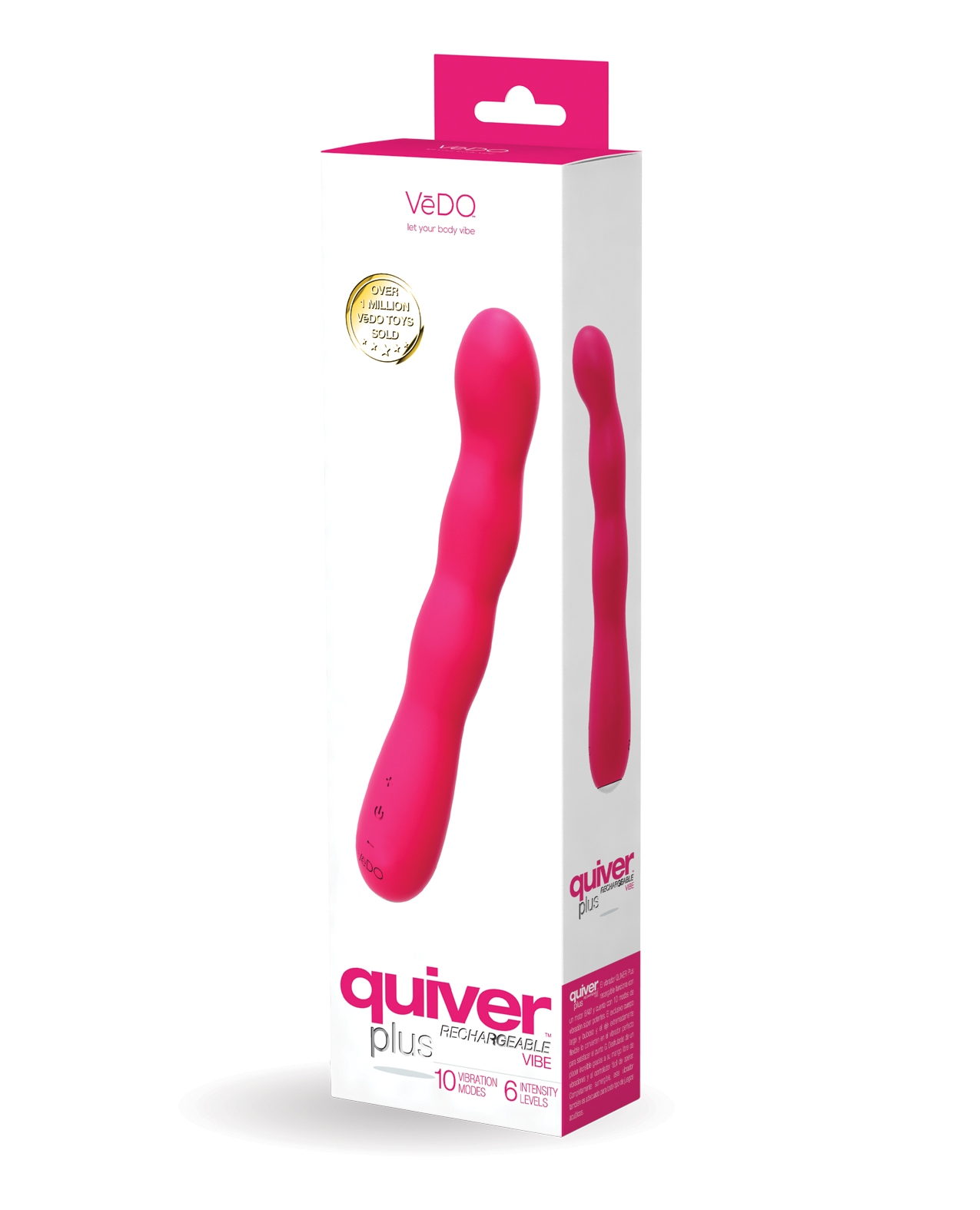 Shop VeDO Quiver Plus Rechargeable Vibe - Foxy Pink online