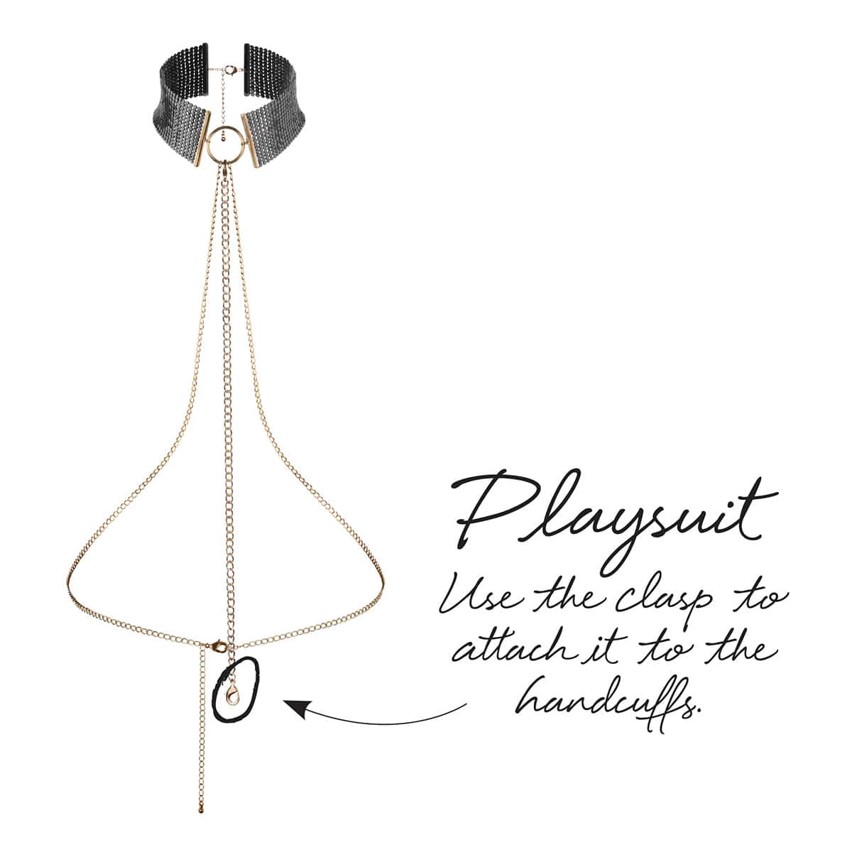 Bijoux Indiscrets Desir Metallique Collar - Black sexy jewelry made by Bijoux Indiscrets for her.