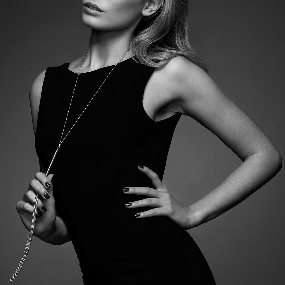 Bijoux Indiscrets Magnifique Collection Chain Necklace Whip - Silver sexy jewelry made by Bijoux Indiscrets for her.