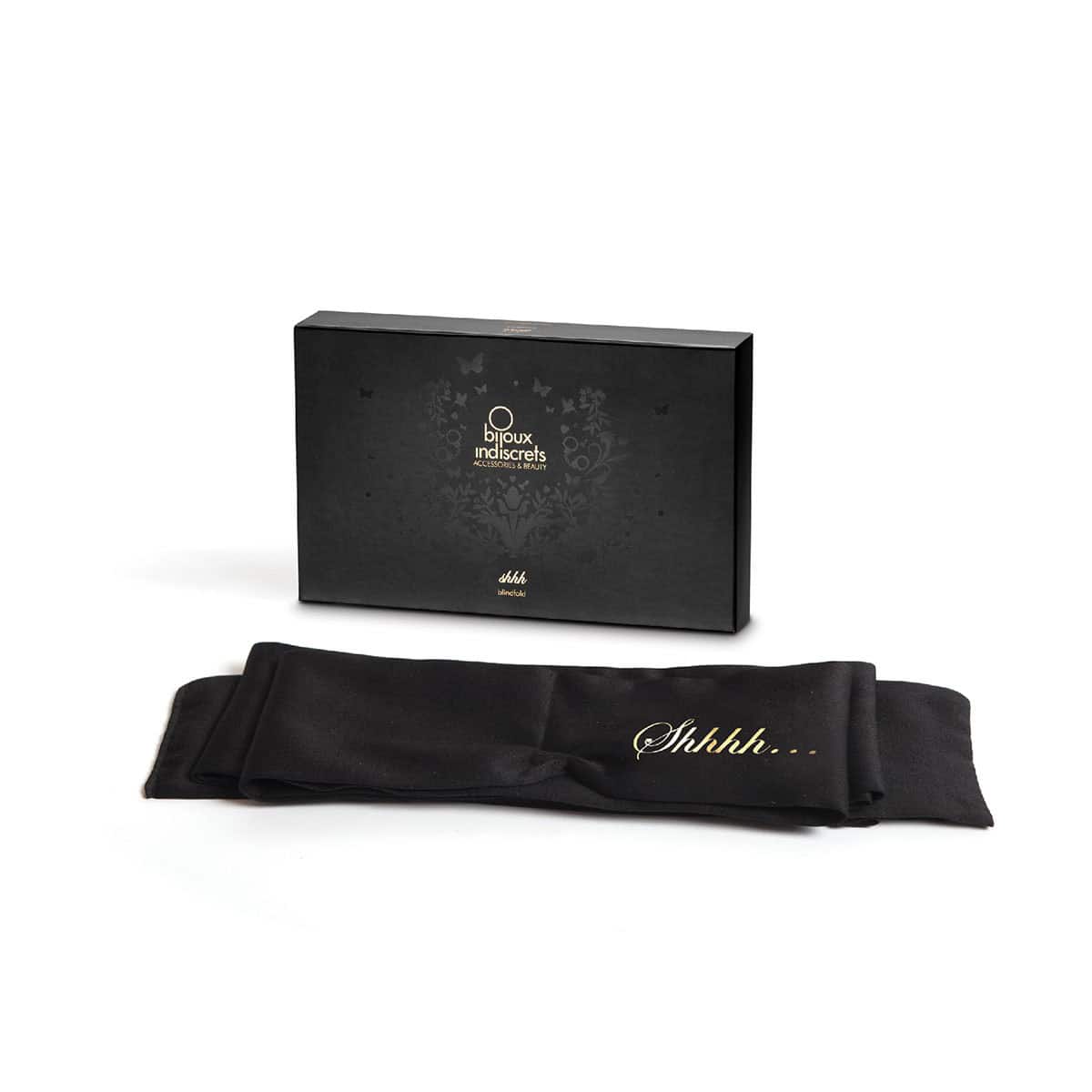 Try wearing this Bijoux Indiscrets Shhh Satin Blindfold sexy mask made by Bijoux Indiscrets at herVibrators.com now.