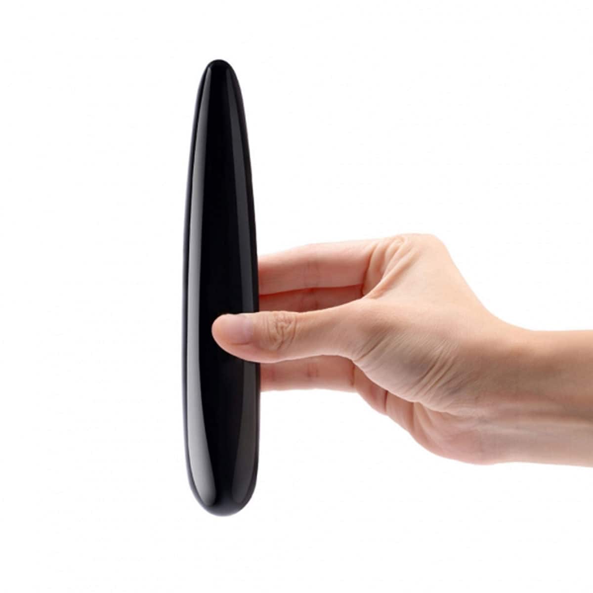 Le Wand Crystal Slim Wand Black Obsidian dildo made by Le Wand on sale at herVibrators.com