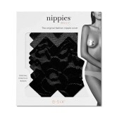 Wearing Nippies Basics Black Crosses Size C nipples covers by Bristols 6 can be fun and sexy!