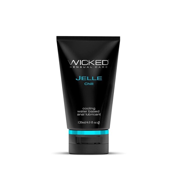 Buy and try Wicked Jelle Chill Cooling Anal Gel 4oz water based lubricant by Wicked Sensual Care for your next sexual encounter with her.
