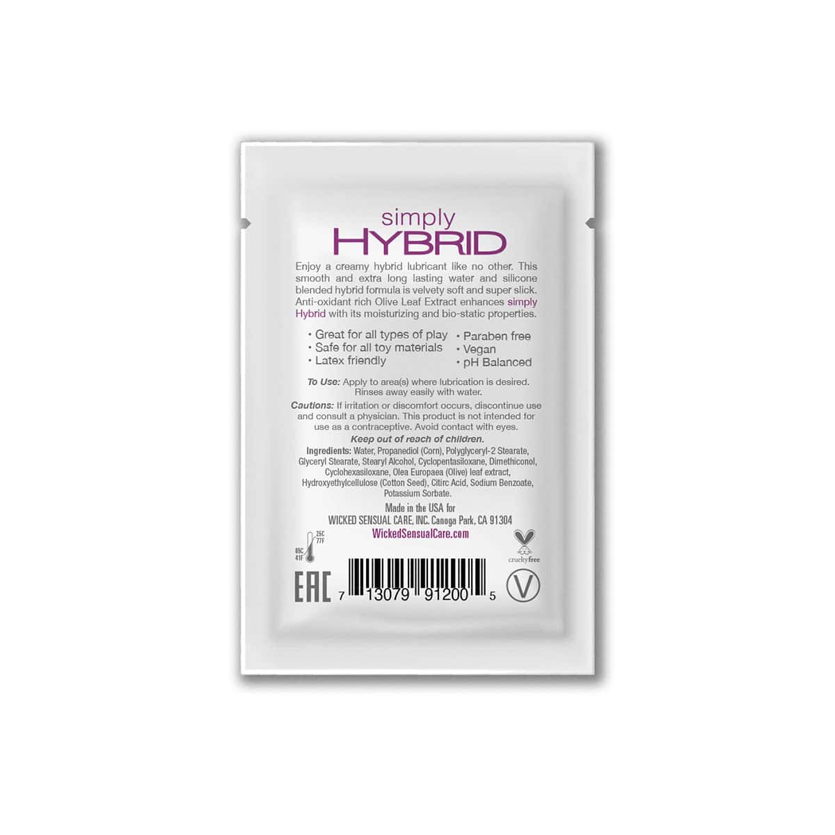 Buy and try Wicked Simply Hybrid Packettes 144ct water based lubricant by Wicked Sensual Care for your next sexual encounter with her.