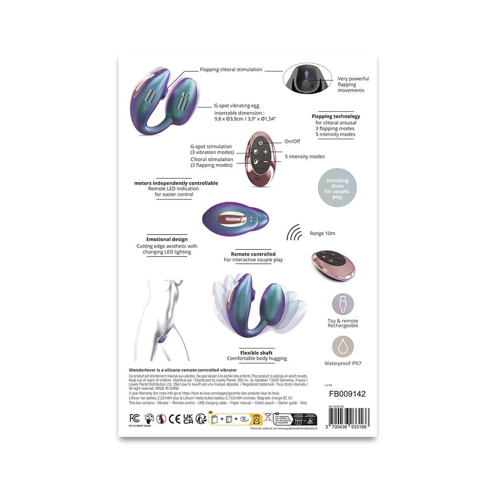 Buy a Love to Love Wonderlover w/Remote Iridescent Turquoise vibrator.