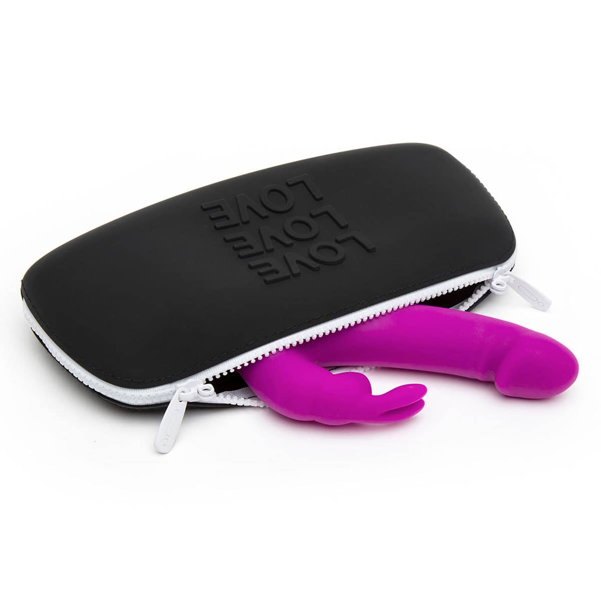 Buy and try  Happy Rabbit Storage Case Medium Black sex toy storage by Happy Rabbit