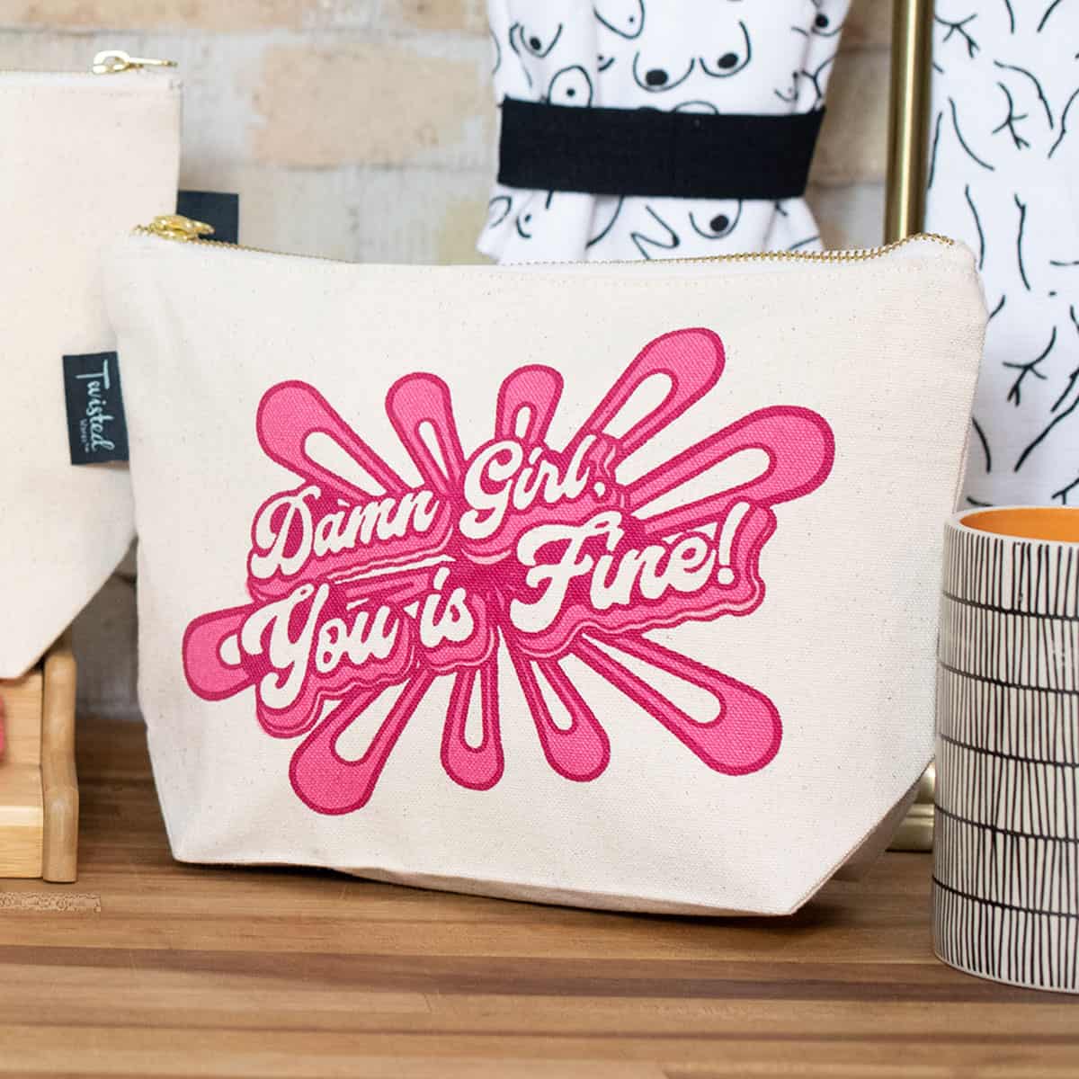 Buy and try  Twisted Wares Damn Girl You Is Fine Bitch Bag sex toy storage by Twisted Wares