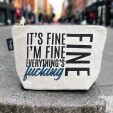 Buy and try  Twisted Wares Its Fine Im Fine Everythings Fine Cosmetic Bag sex toy storage by Twisted Wares