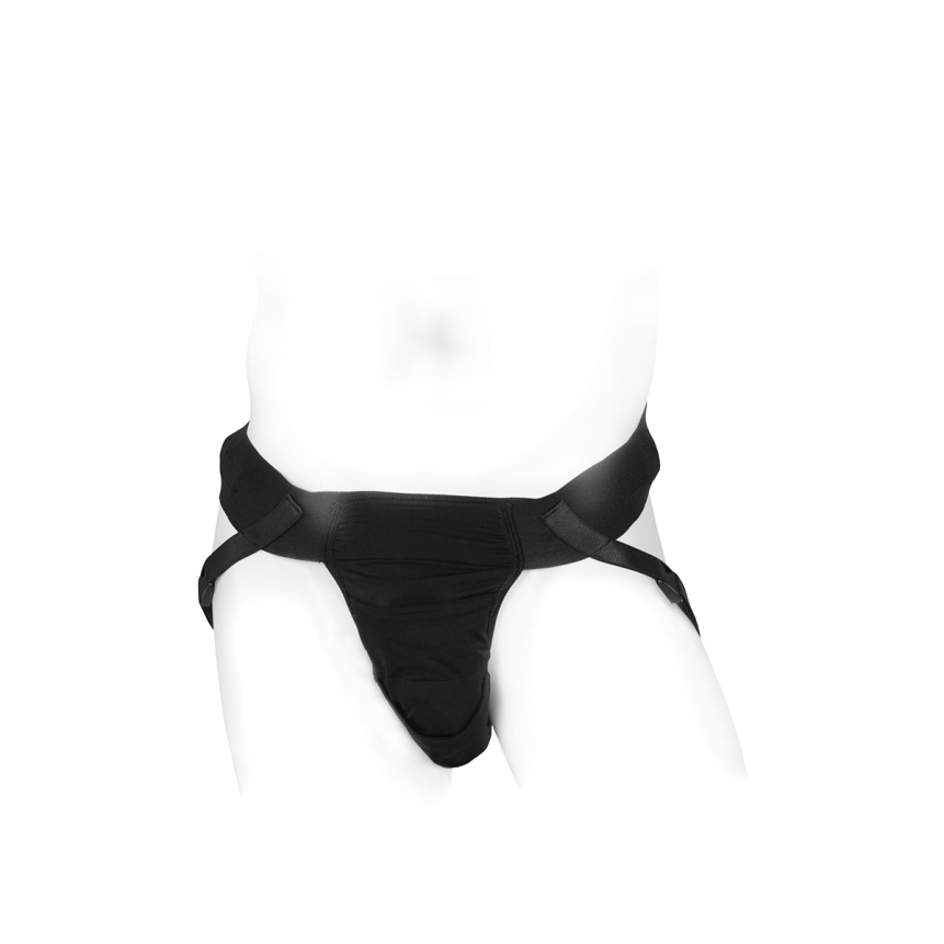 This Deuce Male Harness Dildo Magnum, Size A model features a sophisticated fit engineered for secure, comfortable wear