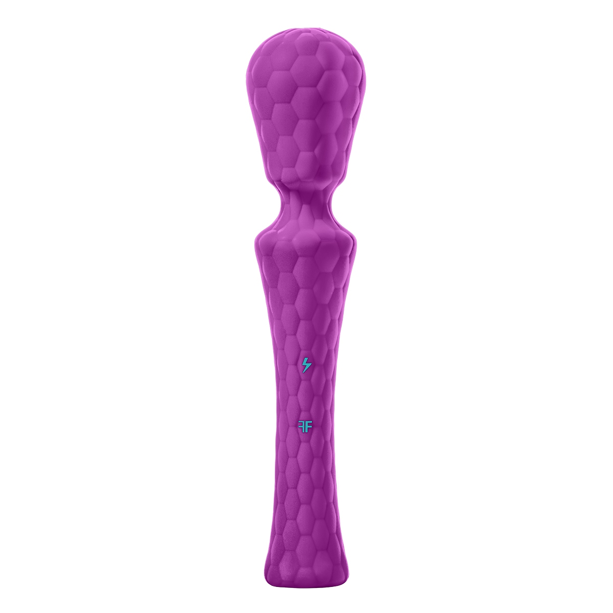 Purple Femme Funn vibrator Ultra XL shown in hand for scale