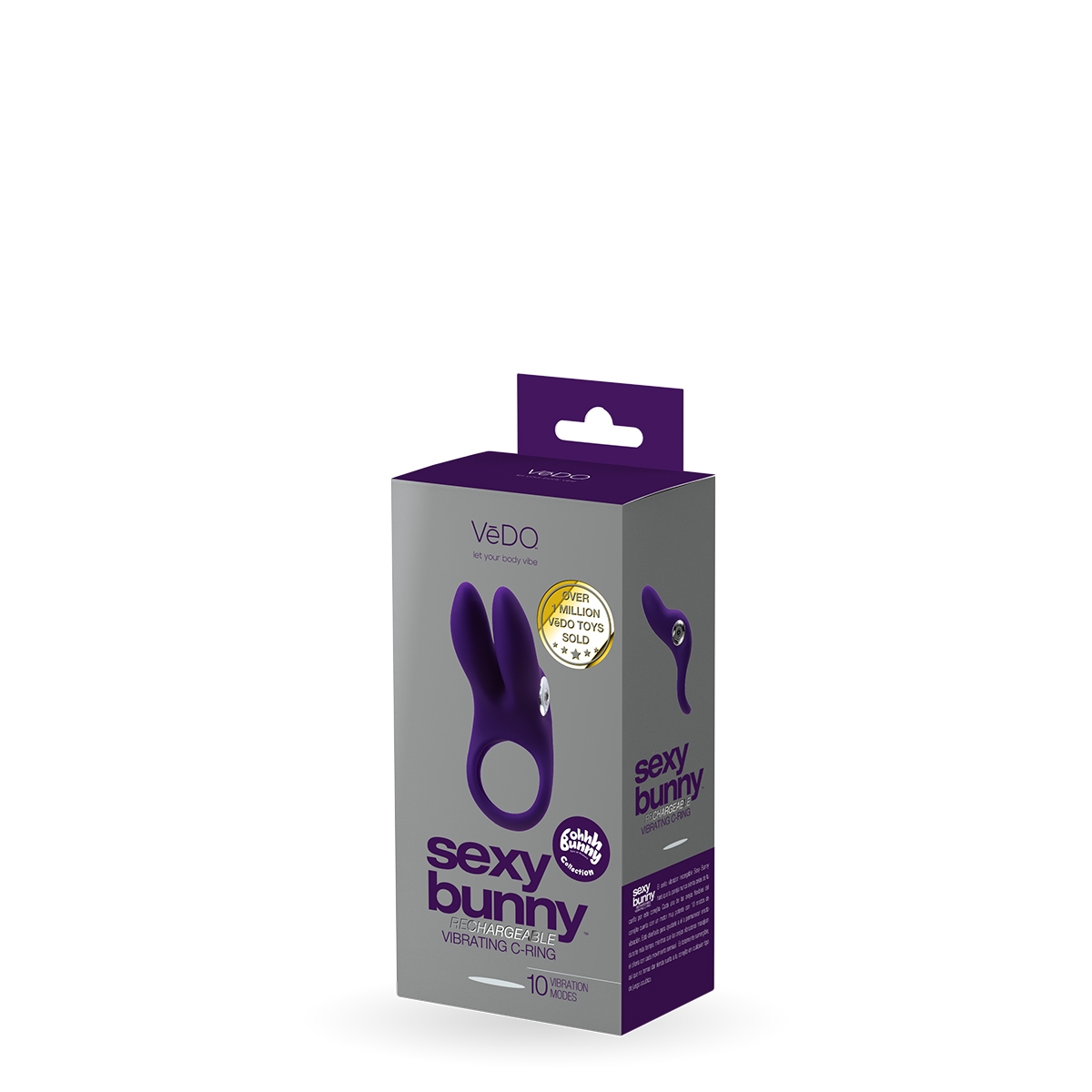Close-up of the Purple VeDO vibrator for texture detail