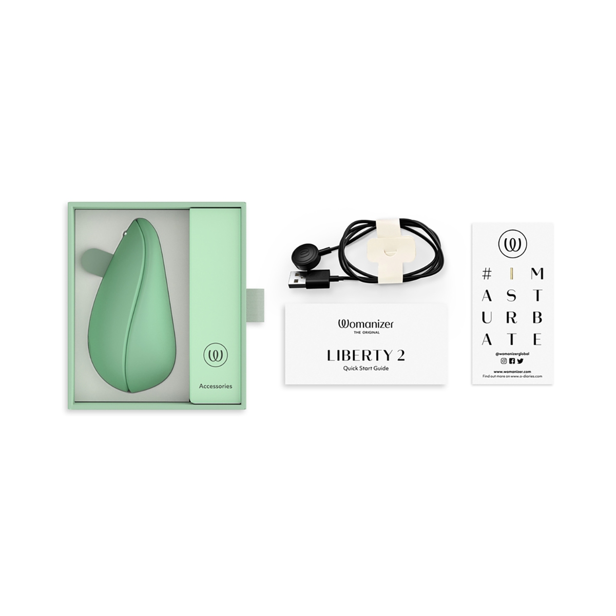 Angled view of the  Womanizer vibrator designed for intimate use