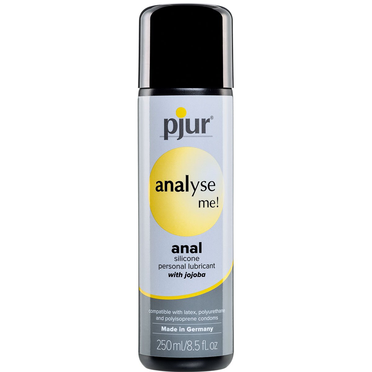 250 ml silicone lube pjur bottle showing smooth, long-lasting formula
