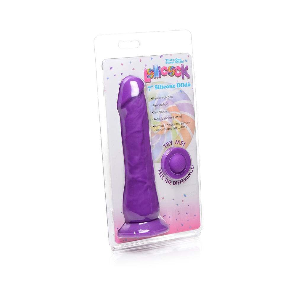 7 inch Dildo by Curve Novelties in Purple shown for use by Her or Him