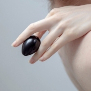 Buy Chakrubs Xaga Yoni Egg Obsidian drilled kegel exercise device for pelvic floor muscle strengthening.