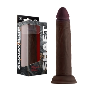 7.5 inch Dildo by Shaft in Dark Brown shown for use by Her or Him