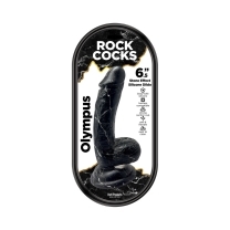 6.5 inch Dildo by Hott Products in Black shown for use by Her or Him