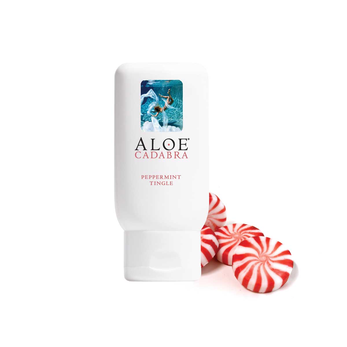 Bottle of 2.7 oz. Organic Lube Aloe Cadabra showing clean, plant-based formula