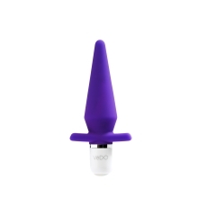 VeDO vibrator Rio Anal Indigo shown in hand for scale