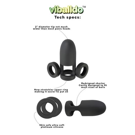 ViBalldo Black Waterproof dildo stabilizers are made by Balldo and are found on sale at herVibrators.com often.