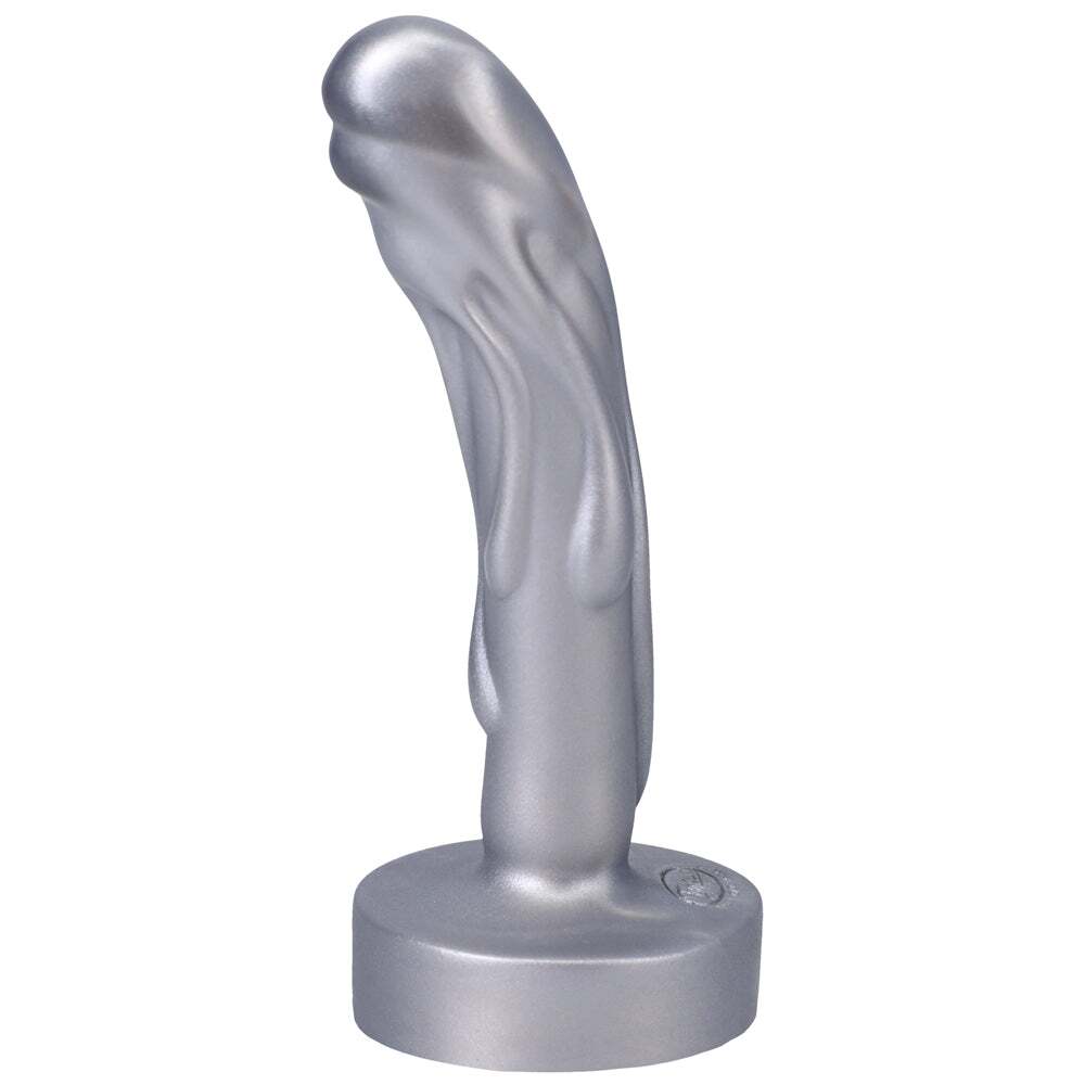 5 inch Dildo from Tantus in Silver Steel Chrome designed for anal sex with Her or Him