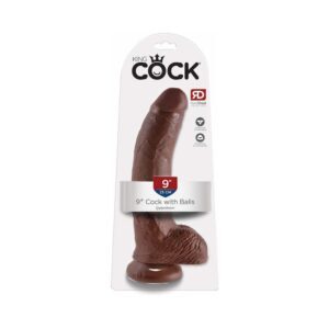 9 inch Dildo Pipedream Brown Chocolate Cocoa King Cock Cock With Balls Realistic Suction Cup