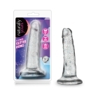 5.5 inch Dildo by Blush in Clear shown for use by Her or Him