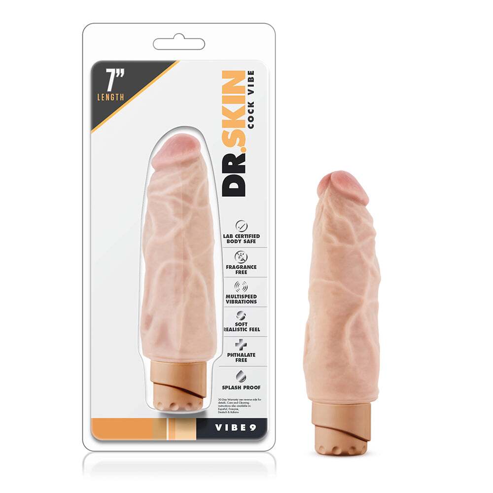 7.5 inch Dildo by Blush in Vanilla Ivory Beige shown for use by Her or Him