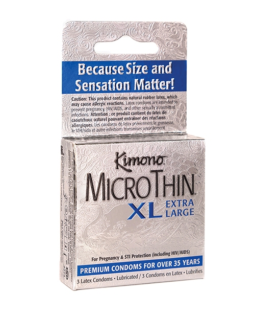 Shop Kimono Microthin XL Condoms - Pack of 3 online