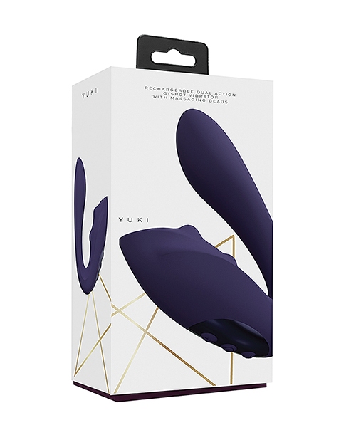 Shop Shots Yuki Dual Action G-Spot Vibrator w/Massaging Beads - Purple online