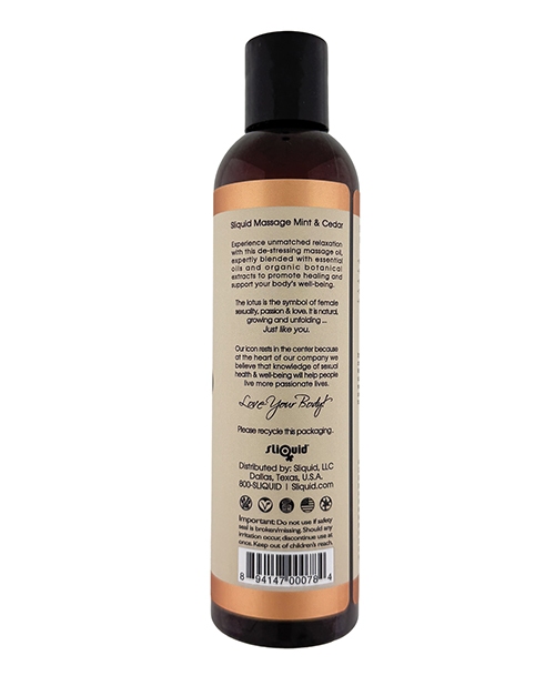 Order Sliquid Balance Massage Oil - 8.5 oz Cedar Mint online