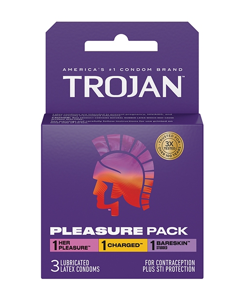 Shop Trojan Pleasure Condoms - Asst. Box of 3 online