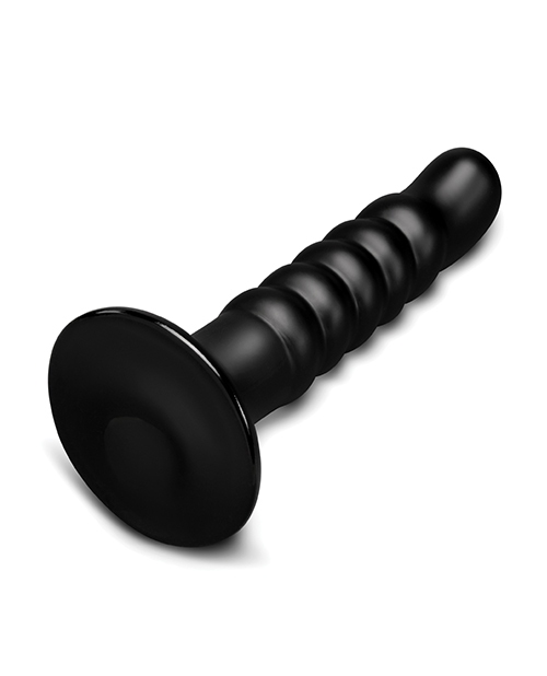 b-Vibe Krush 9.5 Inch Curved & Ribbed XXL Dildo with Suction Cup for sale