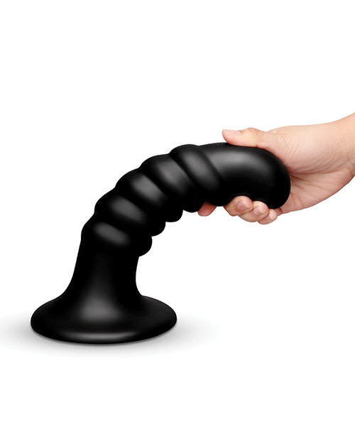 Shop b-Vibe Krush 9.5 Inch Curved & Ribbed XXL Dildo with Suction Cup